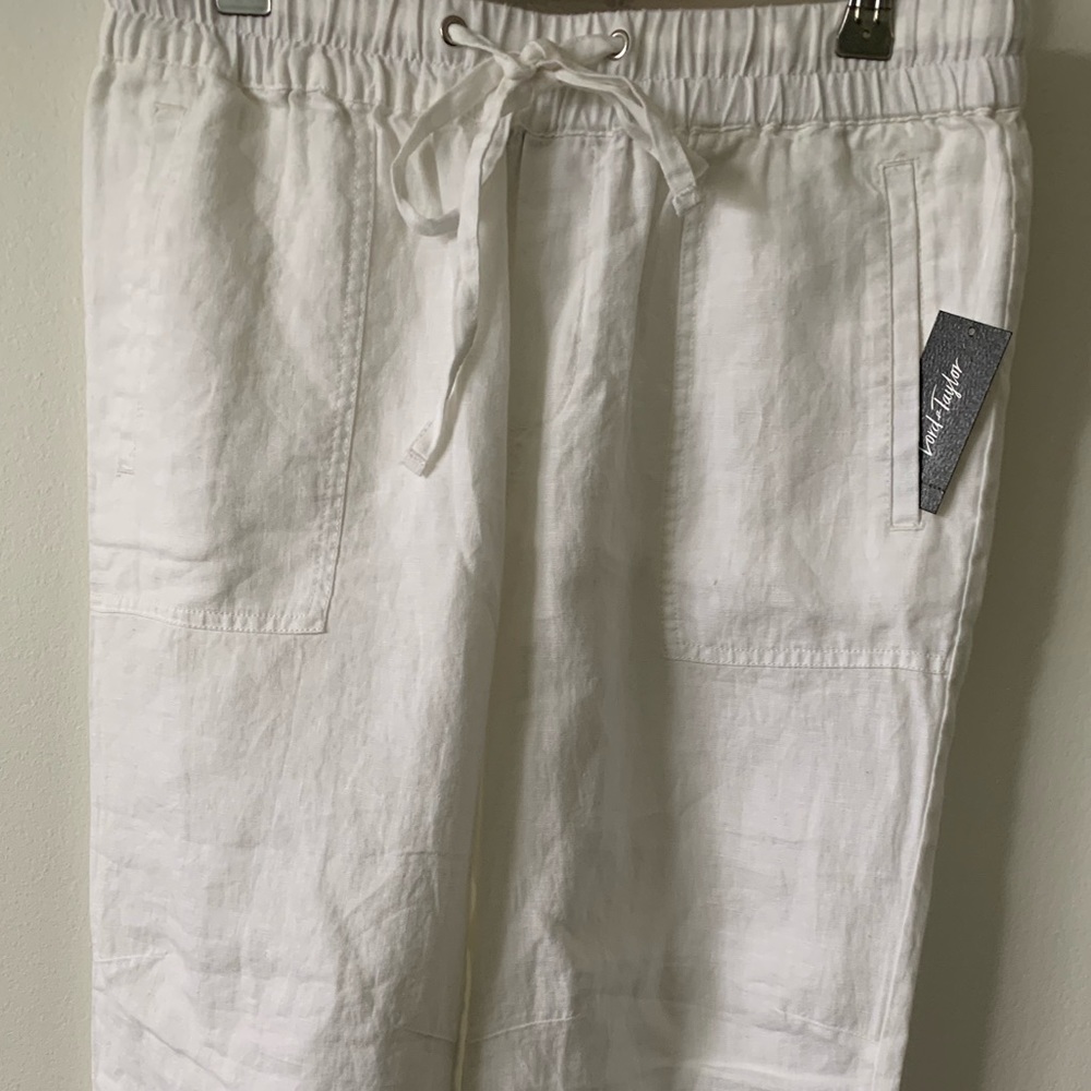 Lord & Taylor Textured Linen Pant